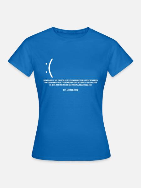 Computer Blauer bildschirm error - Frauen T-Shirt - Royalblau