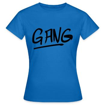 gang handwriting day - Women's T-Shirt - royal blue - Front - AI Model Female 172 dark (172cm)