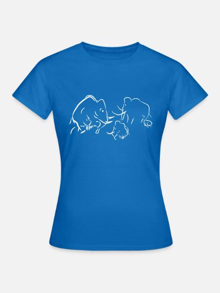 Familie Mammut - Frauen T-Shirt - Royalblau