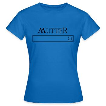 Mutterpedia - Frauen T-Shirt - Royalblau - Vorne - AI Model Female 172 dark (172cm)