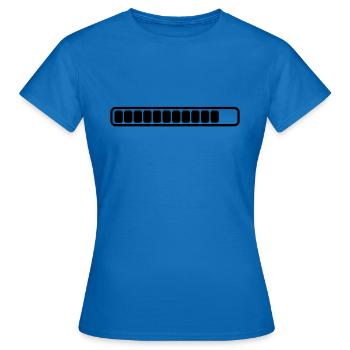 Charging bar battery level Charging indicator almost full symbol - Women's T-Shirt - royal blue - Front - AI Model Female 172 dark (172cm)