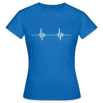 ekg diagramm beat - Frauen T-Shirt - Royalblau - Vorne - AI Model Female 172 dark (172cm)
