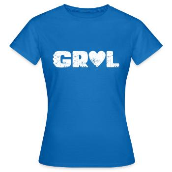L’amour du gravier - T-shirt Femme - bleu royal - Devant - AI Model Female 172 dark (172cm)