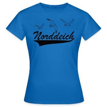 Norddeich - Frauen T-Shirt - Royalblau - Vorne - AI Model Female 172 dark (172cm)