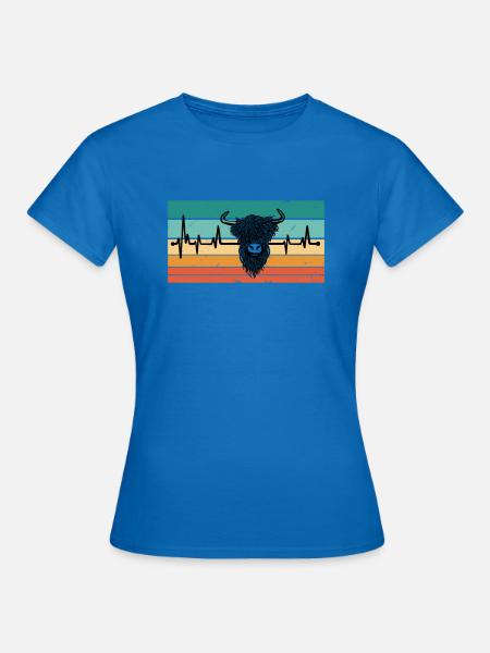 Herzschlag Ochse - Frauen T-Shirt - Royalblau