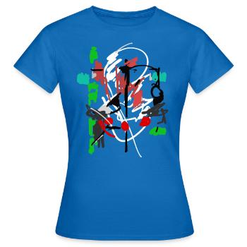 Art abstrait - T-shirt Femme - bleu royal - Devant - AI Model Female 172 dark (172cm)