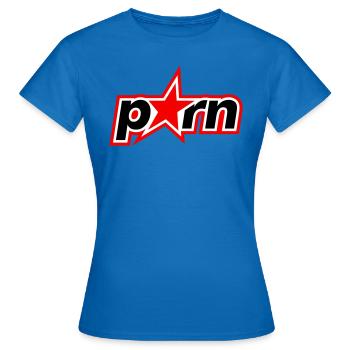 Lettrage porno - T-shirt Femme - bleu royal - Devant - AI Model Female 172 dark (172cm)