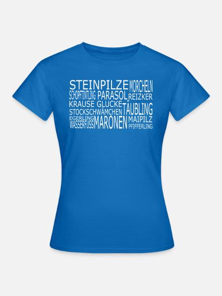 Pilze Sammeln - Frauen T-Shirt - Royalblau