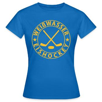 Weißwasser Hockey - Women's T-Shirt - royal blue - Front - AI Model Female 172 dark (172cm)
