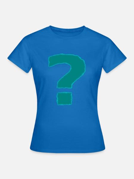 Das Fragezeichen - Frauen T-Shirt - Royalblau