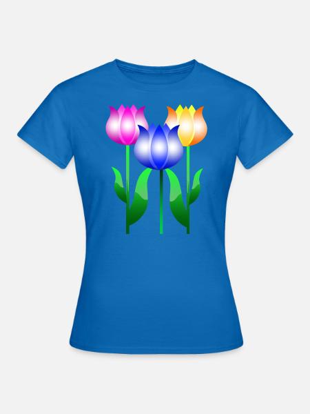 Tulpenblumen - Frauen T-Shirt - Royalblau