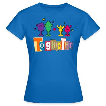 Zusammen - Frauen T-Shirt - Royalblau - Vorne - AI Model Female 172 dark (172cm)