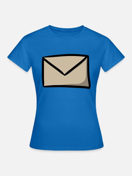 Briefsymbol Nachricht E-Mail Brief Sendung - Frauen T-Shirt - Royalblau