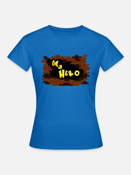 MEIN HERO Graffiti - Frauen T-Shirt - Royalblau