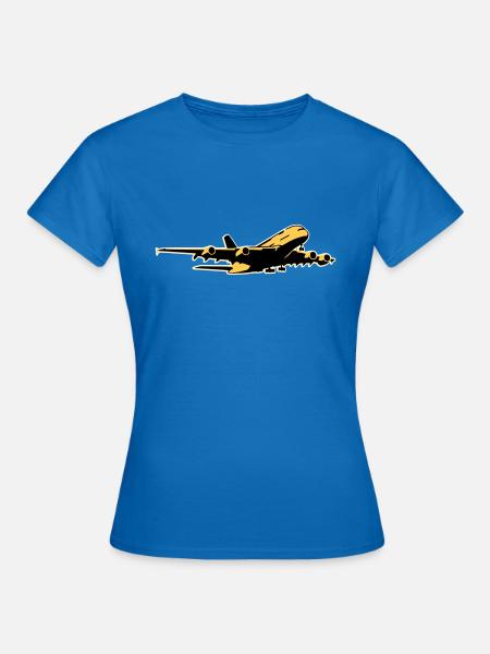 airplane Flugzeug A 380 (3 color) - Women's T-Shirt - royal blue