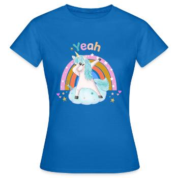 Unicorn - Women's T-Shirt - royal blue - Front - AI Model Female 172 dark (172cm)