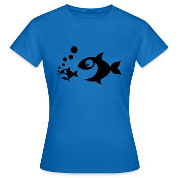 Les aliments pour poissons - T-shirt Femme - bleu royal - Devant - AI Model Female 172 dark (172cm)