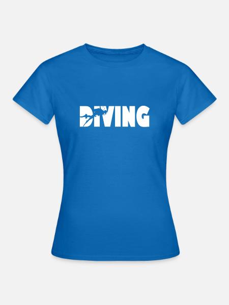 Diving Diver Dive Art - Frauen T-Shirt - Royalblau