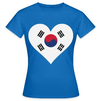 Je aime la Corée du Sud - T-shirt Femme - bleu royal - Devant - AI Model Female 172 dark (172cm)