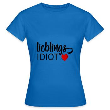 Idiot préféré - T-shirt Femme - bleu royal - Devant - AI Model Female 172 dark (172cm)