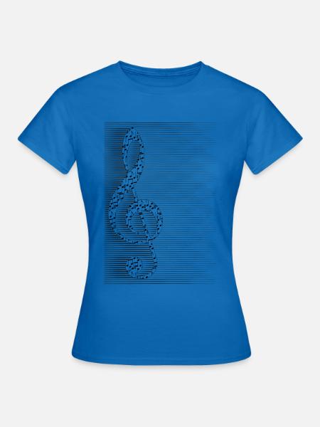 Musik überall dabei - Frauen T-Shirt - Royalblau