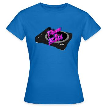 Drum'n'bass vinyl D'n'B DNB Jungle Music rave - Frauen T-Shirt - Royalblau - Vorne - AI Model Female 172 dark (172cm)