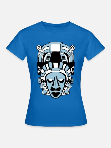 Maya or Aztec Mask - Women's T-Shirt - royal blue