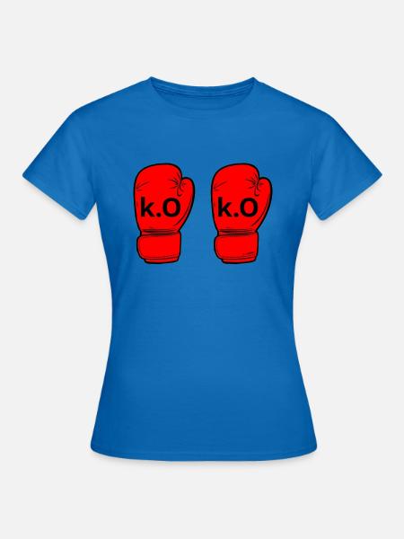 Boxhandschuhe - Frauen T-Shirt - Royalblau
