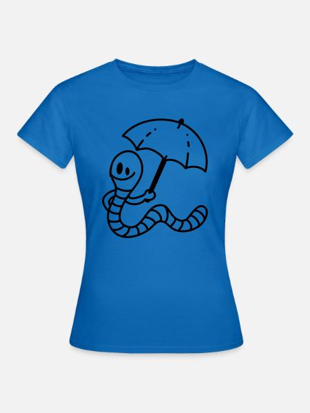 Regenwurm - line - Frauen T-Shirt - Royalblau