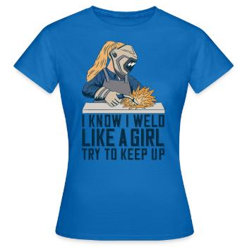Welder Mama for welders and - Women's T-Shirt - royal blue - Front - AI Model Female 172 dark (172cm)