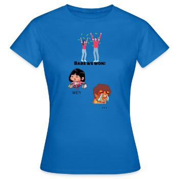 Paar - Frauen T-Shirt - Royalblau - Vorne - AI Model Female 172 dark (172cm)