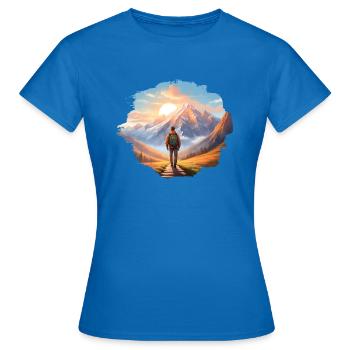 Wanderlust - Women's T-Shirt - royal blue - Front - AI Model Female 172 dark (172cm)