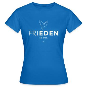 Frieden in dir - Frauen T-Shirt - Royalblau - Vorne - AI Model Female 172 dark (172cm)