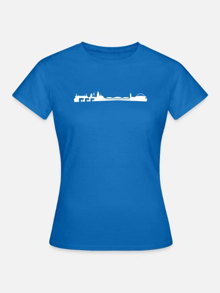 KÖLLE SKYLINE LANG - Frauen T-Shirt - Royalblau