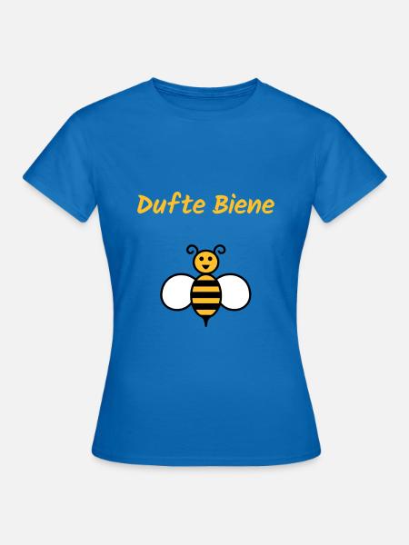 ★ Designfarben änderbar ★ Dufte Biene - Frauen T-Shirt - Royalblau