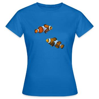 0029 Clown fish - Women's T-Shirt - royal blue - Front - AI Model Female 172 dark (172cm)