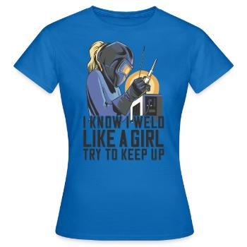 Welder Mama for welders and - Women's T-Shirt - royal blue - Front - AI Model Female 172 dark (172cm)