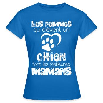Meilleire maman élève un chien 2 - T-shirt Femme - bleu royal - Devant - AI Model Female 172 dark (172cm)