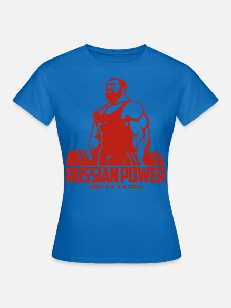 Russian Power Gym Fitness Russland Russisch - Frauen T-Shirt - Royalblau