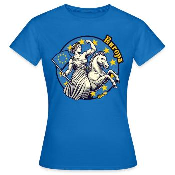Europa die Schöne und Starke - Frauen T-Shirt - Royalblau - Vorne - AI Model Female 172 dark (172cm)