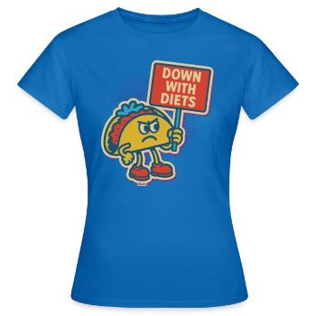 Protestation contre les régimes - T-shirt Femme - bleu royal - Devant - AI Model Female 172 dark (172cm)