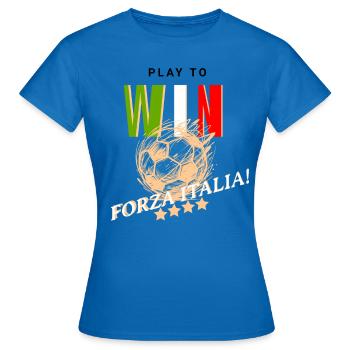 Play To Win forza italia fußball trikot em wm cup - Frauen T-Shirt - Royalblau - Vorne - AI Model Female 172 dark (172cm)