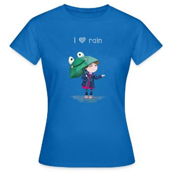 Girl in the rain - Women's T-Shirt - royal blue - Front - AI Model Female 172 dark (172cm)