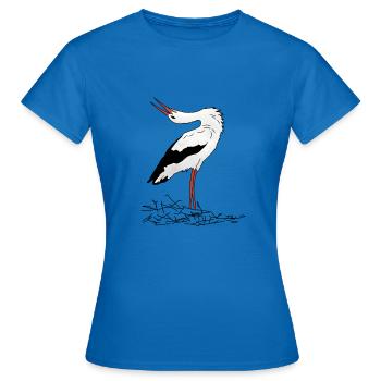 Stork - Women's T-Shirt - royal blue - Front - AI Model Female 172 dark (172cm)