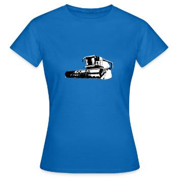 Combine harvesters Grain Maize threshing Farmer - Women's T-Shirt - royal blue - Front - AI Model Female 172 dark (172cm)