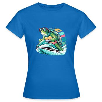 Jet Ski Turtle - Women's T-Shirt - royal blue - Front - AI Model Female 172 dark (172cm)