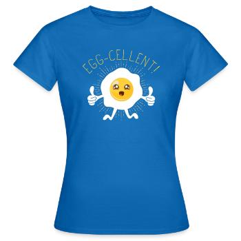 Oeuf (Egg-cellent) - T-shirt Femme - bleu royal - Devant - AI Model Female 172 dark (172cm)