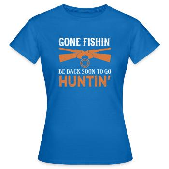 Hunter hunting deer wild antlers hunting gift - Women's T-Shirt - royal blue - Front - AI Model Female 172 dark (172cm)