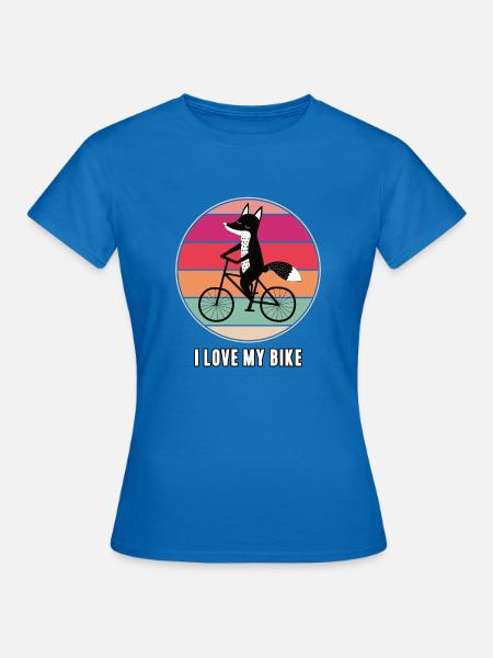 I love my bike Fahrradfahrer Fahrrad Bike Fuchs - Frauen T-Shirt - Royalblau