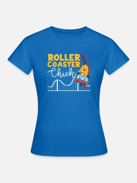 Roller Coaster Girl Chicken Roller - Frauen T-Shirt - Royalblau